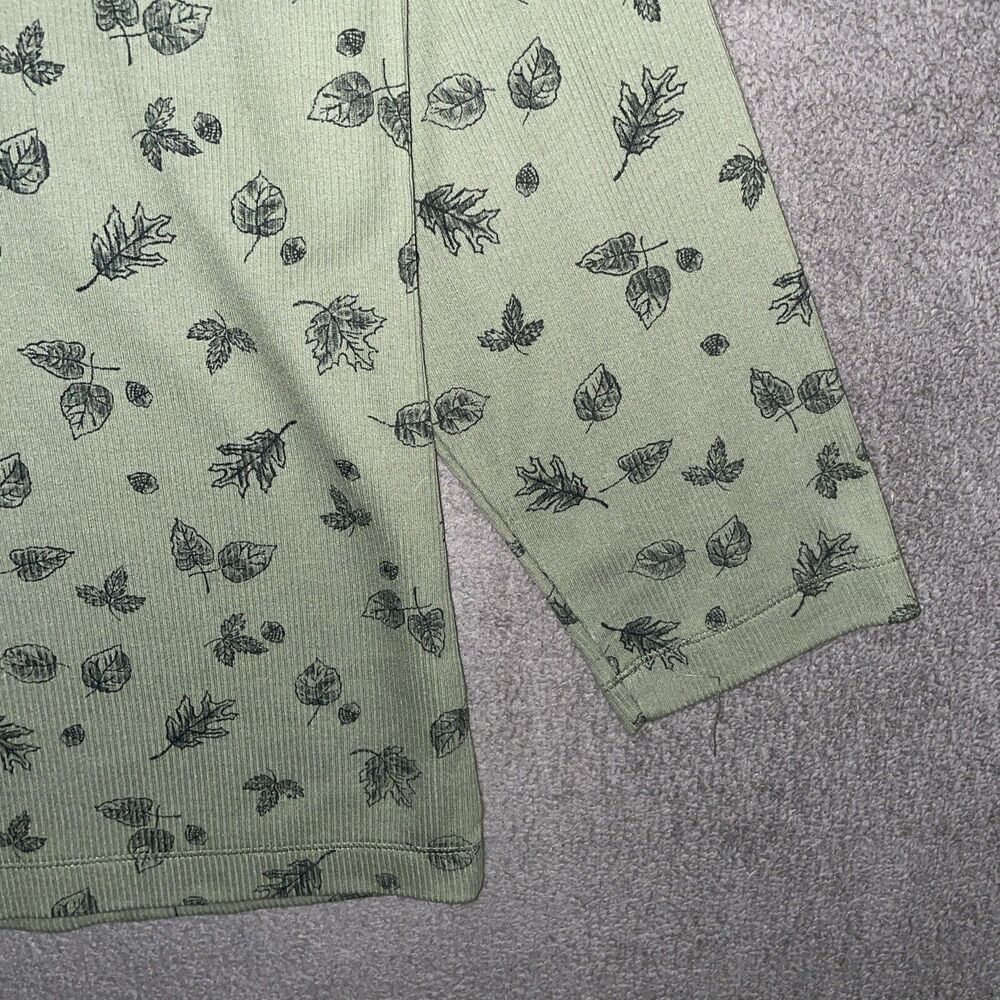 Essentials by Maggie Plus Size 18/20W Green Leaf Henley Ribbed Knit Top NWT - Picture 9 of 9